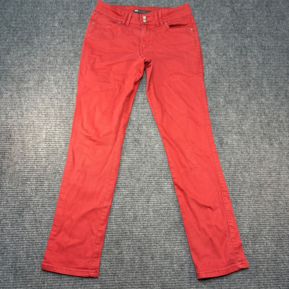 Levis Mid Rise Skinny Jeans Red Flap Back Pocket Stretch Denim Pants Size 6M